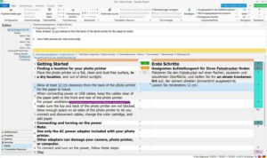 Screenshot of the translation software Trados Studio.